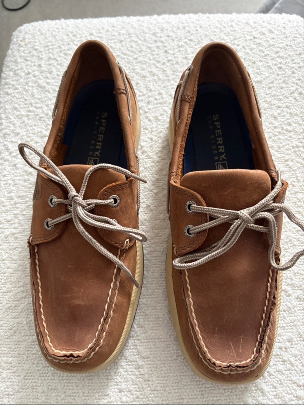 Sperry Men’s Tan Suede 2-Eye Boat Shoes